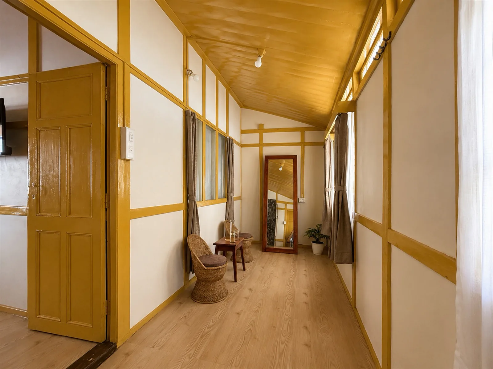 The dressing area inside Yellow Haven.