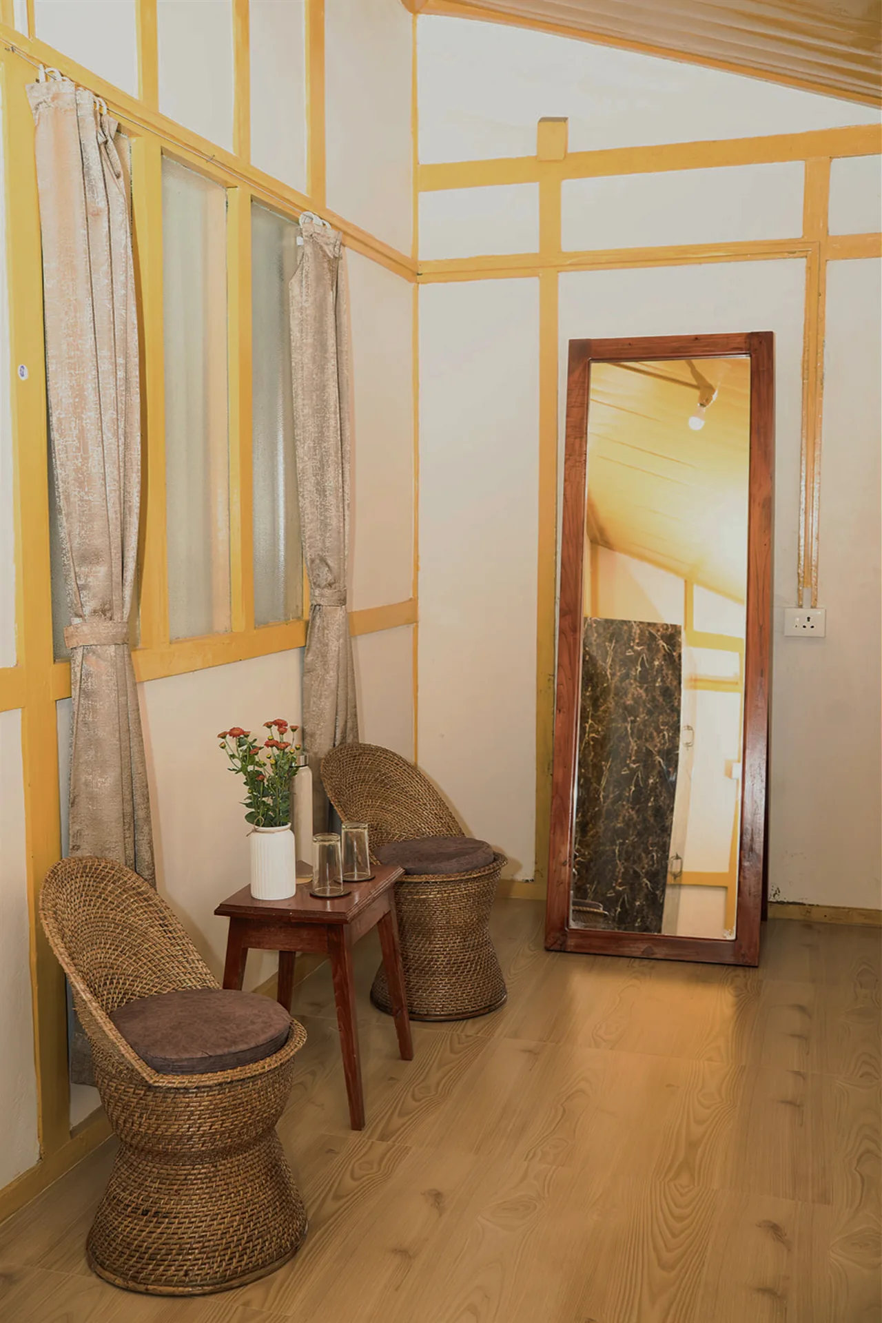 A detail of Yellow Haven’s dressing area.