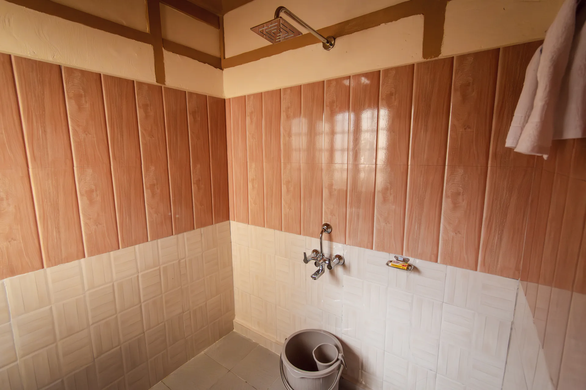 A detail of Yellow Haven’s private shower.